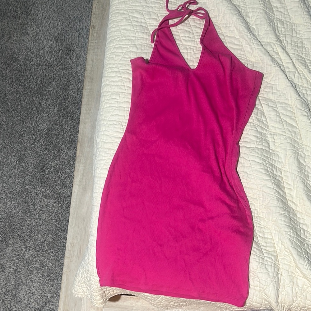 Target Pink Bodycon Halter Dress